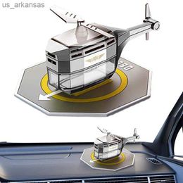 Aeroplane Car Air Freshener Helicopter Design Car Air Fragrance Rotating Solar Aromatherapy Essential Oil Diffuser Scent Car L230523