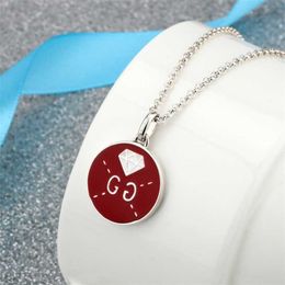 20% off 2023 New designer jewelry bracelet necklace ring hip hop enamel red glue dripping brick generous decent Pendant