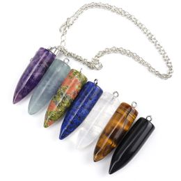 Персонализированное пулевое ожерелье натуральное каменное хрустальное подвесное ожерелье дизайнерские ожерелья мужские ожерелья