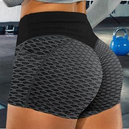 Active Shorts Breathable Fitness Figure Shaping Honeycomb Lady Summer Solid Colour Soft Women Yoga Clothes