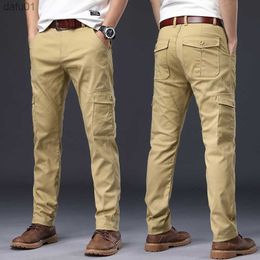 Men's Pants 2023 New Mens Cargo Pants Loose Army Tactical Pants Multi-pocket Casual Trousers Pantalon Homme Male Cotton Military Overalls L230520