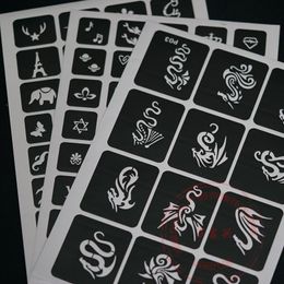 Stencils 635Pcs Tattoo Stencils for Painting Drawing Pictures Hollow Small Temporary Tattoos Templates Colour Drawing Book Brochure supply