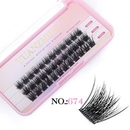 Cluster Lashes 36 Pcs Lash Clusters DIY Eyelash Extension Individual Lashes 0.07 C/D Thin Band Easy to Apply at home Lashes