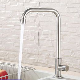 Kitchen Faucets Faucet 304 Stainless Steel Single Cooling Sink 360 Rotary Dishwashing And Vegetable Washing