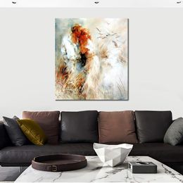 Canvas Art Hand Painted Dating Impressionist Willem Haenraets Oil Painting Figure Artwork for Living Room Decor