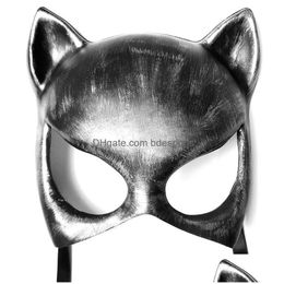 Party Masks Breathable Masquerade Mask Rivet Costume Halloween Horrible Cos Plague Beak Doctor Festival Supplies Cosplay Props Drop Dhmv4