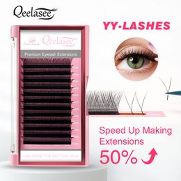 False Eyelashes Qeelasee Y Shape Lash Extension Wholesale Mink Volume YY Individual Eyelash Professional Natural Soft Eye lash Supplies 230530