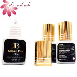 Brushes 5Pcs Ibeauty Super Plus Glue For Eyelash Extensions Black Glue 5ml Gold Cap Fast Drying Lash Glue Makeup Tools Wholesale