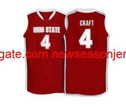 Stitched Vintage #4 Aaron Craft Ohio State Buckeyes College Basketball Jersey custom any name number jersey
