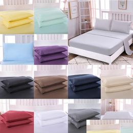 Pillow Case 20X30 Inches Cotton Pillowcase 12 Colours Envelope Skinfriendly Trasoft Pillowslip Bedding Supplies Drop Delivery Home Ga Dhnay