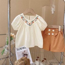 Clothing Sets Girls Summer Shirt TopsandShorts Short Sleeve Children Casual Clothes Suits 2Pcs Kids Girl Outfits