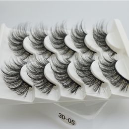 False Eyelashes QSTY 5 Pairs 3D Mink Hair Thick Curled Full Strip Lashes Eyelash Extension Fashion Women Eyes Makeup 230530