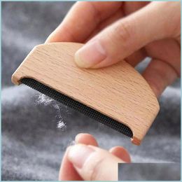 Lint Remover Wooden Epilator Sweater Clothes Shaver Fabric Removers Manual Portable Trimmer Comb Drop Delivery Home Garden Housekee Dhf6X