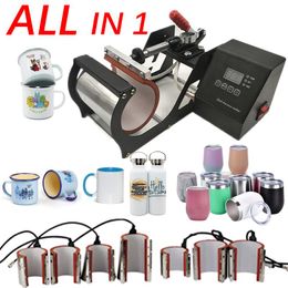 Printers 7 in 1 Combo Mug Press Machine Mup Printing Machine Sublimation Printer for 3oz/6oz/9oz/long 9oz for bottle/11oz/12oz/17oz Cup