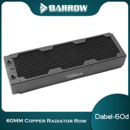 Unidades Barrow 360MM radiador cobre caja de la computadora disipador de calor de descarga CPU enfriador adecuado 60mm de espesor para ventiladores de 120mm Dabel60d 360