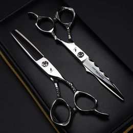 Tools NEPURLson 6 Inch Professional Barber Hair Cutting Thinning Styling Tool Japan 440c Hairdressing Scissors Set Hair Salon Shears