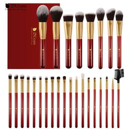 Brushes DUcare 27pcs Makeup Brushes Set Natural Goat Hair Professional Foundation Powder Concealer Contour Eyes Blending Make Up Brush