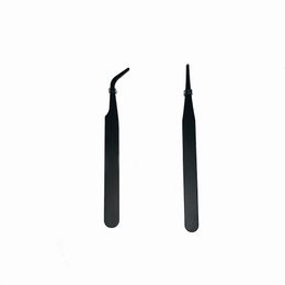 Brushes 1pcs Lash Tweezers Set False Eyelash Extension Clip Pliers Eyebrow Tweezers for Hair Nail Art Soldering Lash Tongs Makeup Tools