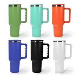 40oz car cup 3.0 Sports Kettle Outdoor Portable Drinking Stainless Steel Spraying Cup Big Capacity Coffee Mug with Lid with metal straw L01