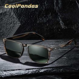 New Fashion Square Vintage Ultra Light Sunglasses Men Polarised G15 Brown Design Women Driving Sun Glasses Gafas Oculos De Sol L230523
