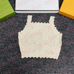 Summer Hollow Crop Top for Women Sexy Short Knitted Tanks Designer Vest Tees Party Wear