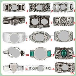 2023 New designer Jewellery bracelet necklace ring Accessories interlocking Series Personalised antique snake head men women with same couple pair rings