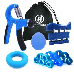 Hand Grips Hand Grip Strengthener Workout Kit Adjustable Hand Gripper Ring Finger Exerciser Band for Rehabilitation and Stress Relief Ball 230530