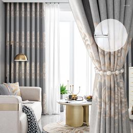 Curtain Modern Minimalist Printed Curtains Living Room Dining Bedroom Bay Window Blackout Thickened Multi-color Optional