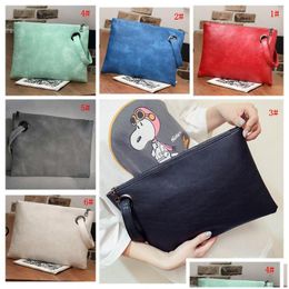 Storage Bags Pu Leather Women Envelope Bag Fashion Crocodile Clutch Party Evening New Clutches Handbag Woman Vt1025 Drop Delivery Ho Dha76