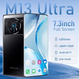 M13 Ultra 7.3 inch full screen Android 11.0 8 megapixel 4G smartphone