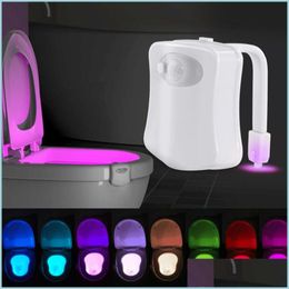 Other Bath Toilet Supplies Smart Night Light Led Lamp Bathroom Motion Activated Pir Matic Rgb Backlight For Toilets Bowl Lights Dr Dhdvx