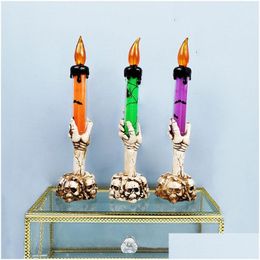 Candles Halloween Party Decoration Flameless Candle Skl Electric Light Plastic Led Supplies Dbc Drop Delivery Home Garden Dhq8D