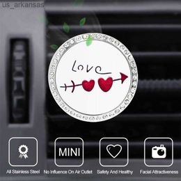 Accessories Car Fragrance Air Freshener Stainless Steel With Crystal Diffuser Locket Solid Perfume Vent Clip High Quality L230523