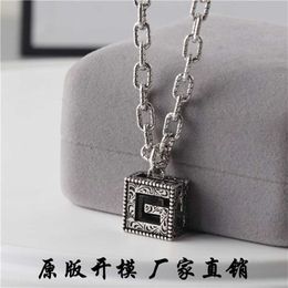 designer jewelry bracelet necklace ring Antique personalized square hollow pattern Pendant woven chain trendy men's women's couple high quality