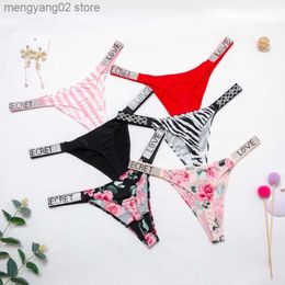 Briefs Panties Rhinestone Thongs Women Underwear S String Low Rise Secret Panties Silky Summer Underpanty Cotton Crotch Female Lingerie Tanga T23601