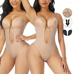 Women's Shapers Seamless U Plunge Bra Backless Thong Bodysuit Shapewear For Women High Quality Tummy Control Invisible Under Dress Body