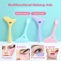 Sets 2022 Resusable Silicone Eyeliner Stencils Wing Tips Marscara Drawing Lipstick Wearing Aid Face Cream Mask Applicator Makeup Tool