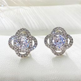 Stud Earrings CAOSHI Trendy Modern Style Women Delicate Design Wedding Accessories With Brilliant Zirconia Female Gift