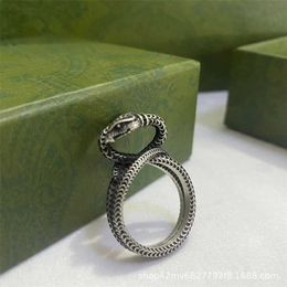 2023 New designer Jewellery bracelet necklace ring spirit snake three-dimensional winding old couple's tide