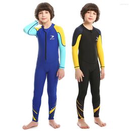 Women's Swimwear Fashion Children's Outdoor Long Sleeve One Piece Surfing Suit Sunscreen Quick Drying Boys And Girls Swim Snorkeling