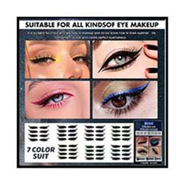 Brushes 4 pairs Glitter Eyeliner With False Eyelash Sticker Eyeliner Sticker Plastic Makeup Eye Lashes Eyeliner Sticker For Party