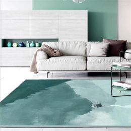 Carpets For Living Room Nordic Minimalist Lake Blue Abstract Watercolour Rug Bedroom Decoration Home Area