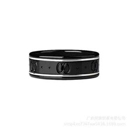 designer jewelry bracelet necklace ring black White Ceramic 18K bee planet men's women's same pure couple pair Ring Factory high quality