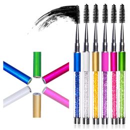 Brushes 20PCS 10 Colors Crystal Eyelash Brush Mascara Wands Applicator Makeup Brush Crystal Brushes Wands Applicator Spoolers Brush Tool