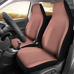 Car Seat Covers Rose Gold Set Of 2 Bucket Universal Fit Solid Color Protector SUV Accessories Girly Pink Fa