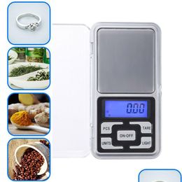 Weighing Scales Mini Pocket Digital Scale For Gold Sterling Sier Jewellery Nce Gramme Electronic 100G/200G/500G X 0.01G /0.1G/ Vt0026 Dr Dhbjp