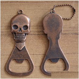 Openers Creative Skl Shape Bottle Opener Fashion Portable Beer Key Chain Metal Wine Bar Waiter Tool Vt0384 Drop Delivery Home Garden Dhqi3