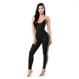 Women's Jumpsuits Sportswear Rompers Black Summer Sleeveless Women Casual 2023 Red Pants Solid Long Overalls Jumpsuit Boho Style