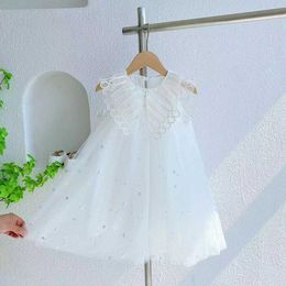 Girl's Dresses Girls' Summer Dress 2023 New Super Fairy Sleeveless Gauze Princess Dress Children's Doll Neck Puffy Skirt AA230531