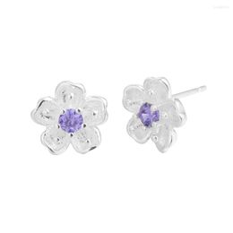 Stud Earrings Fashion Simple Colourful Flower Shasta Daisy Zircon Crystal Women Party Jewellery